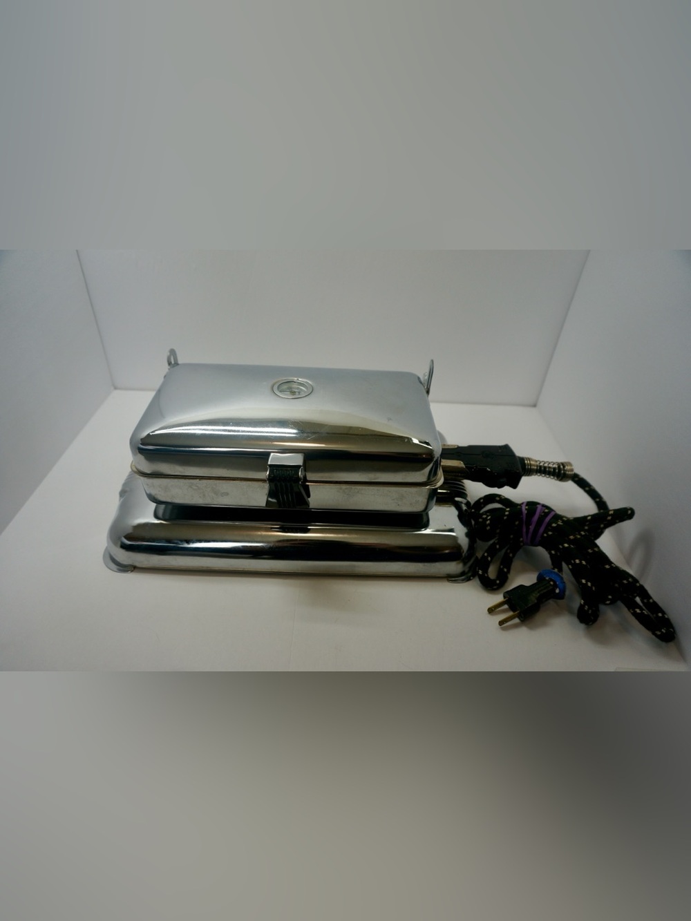 Vintage GE Expan-Dor Sandwich Toaster 119T48 | Working 1940s Chrome Grill
